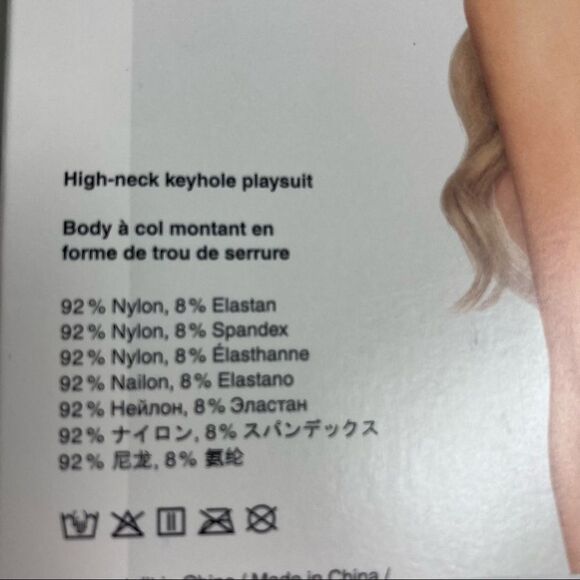 PENTHOUSE Bodysuit Chemise,High‎ neck Keyhole playsuit, Size Small/Medium NEW - Picture 4 of 10